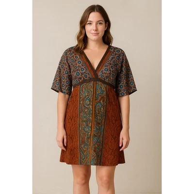 Vestido de Seda JAX Talla 14 Negro Blanco Estampado Abstracto Sin Mangas Cóctel Fiesta Foto 1 de 4