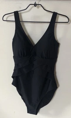 De Colección Traje Fantasía Mujer 12 Negro Una Pieza Traje de Baño Modesto Halagador Elegante Foto 1 de 4