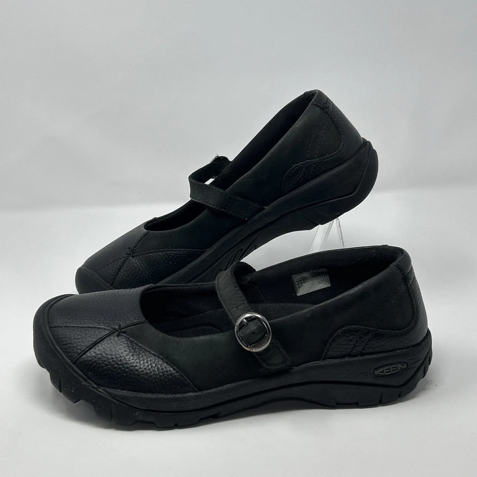 Zapatos Keen Presidio MJ Mary Jane para mujer 9,5 anchos de cuero negro informales cómodos Foto 1 de 4