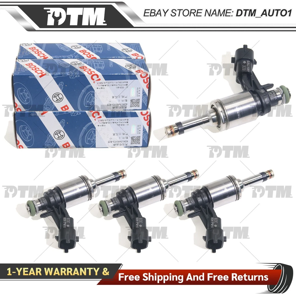 套装 (4) 燃油喷射器 FJ1140 适用于 2012 - 2016 路虎揽胜 Evoque 2.0L L4 — 第 1/4 张图片