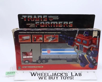 Boneco Transformers Optimus Prime com CAIXA E INSERÇÃO 100% completo 1985 vintage G1 - Imagem 1 de 4