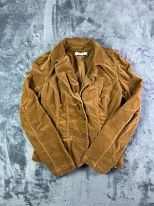 Vintage Jordache Womens Corduroy Blazer Size S Brown Fitted Jacket Retro 90s - Picture 1 of 7