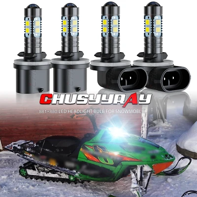 Combo bombillas LED de haz alto/bajo FIT Arctic Cat M1000 M5 M6 M7 M8 4x 894 893 Foto 1 de 4