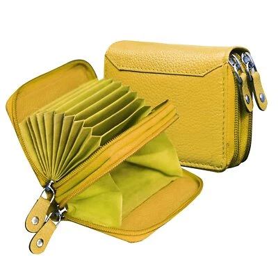Cartera de Piel Ligero Funda Tarjeta Soporte Para Unisex Cremallera 10 Ranuras - Imagen 1 de 4