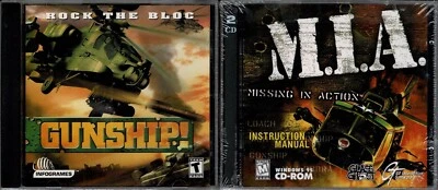 M.I.A. Missing In Action & Gunship Rock the Bloc Pc New XP 2 Copter War Games - Image 1 of 2