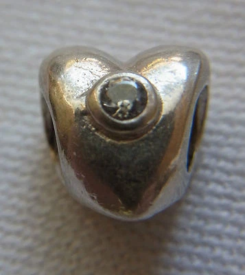 Original Pandora Beads Element 790134CZ Funkelndes Herz Liebe Silber Charms  7 - Bild 1 von 3