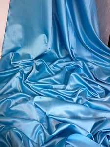 1 mtr turquoise quality bridal acetate satin dress fabric..45” wide (114cm) - Picture 1 of 4