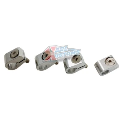 Aluminum Brake Hose/Wire Line Clamps 1/4" Set of 4 Universal - Image 1 of 3
