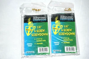 2 Ultra-Pro Clear 1/4" 4- Screwdown 3x5 Standard Karten, stapelbar / NEU - Bild 1 von 1