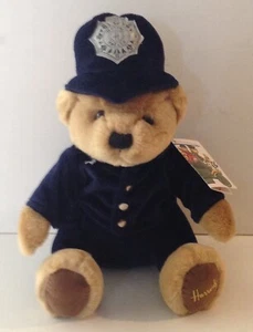Vintage Harrods Police Teddy Bear Plush Toy With Tags - Picture 1 of 7