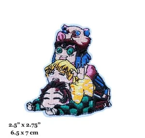 Demon Slayer Anime Tanjiro Zenitsu Inosuke Characters Embroidered Iron On Patch - Picture 1 of 2