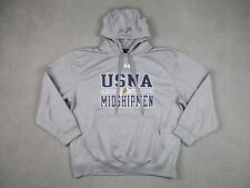 Navy Midshipmen Sweater Adult Extra Large Gray Under Armour Football Hoodie Mens