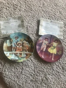 Limoges Les Enfants De La Fin Du Siecle X2 Plates Boxed/certificates - Picture 1 of 5