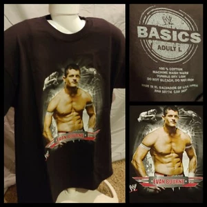 RARE NWOT WWE Basics Evan Bourne Tee T-Shirt Black Size Large - Picture 1 of 9