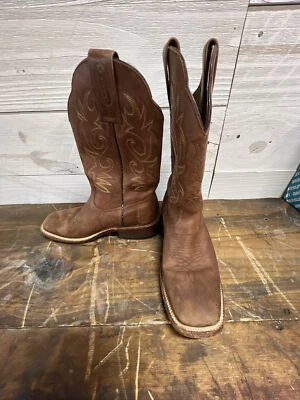 Boulet Square Toe Women’s Size 4 Style H65 Made In Mexico 602 3 Blue,yellow,red - Image 1 of 4