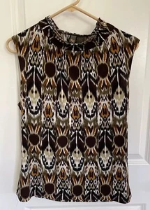 Sere Nade Womens Size Large L Multicolor Brown Geometric Sleeveless Tank New NWT - Picture 1 of 4