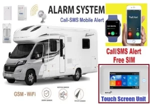 Motorhome-Caravan-Campervan Wireless Touch Alarm Security System Mobile Call/SMS - Picture 1 of 15