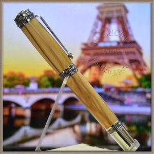 Handmade Exotic Bethlehem Olive Rollerball Or Fountain Pen ART 1361a - Picture 1 of 13