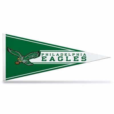 Philadelphia Eagles Retro NFL Mini Banderín 9"x4", Nuevo, fieltro, Hecho en EE. UU.  Foto 1 de 4