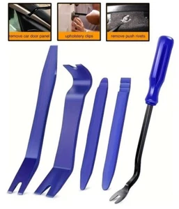 SET 5 PEZZI LEVE UTENSILI PER SMONTARE PANNELLI PORTIERE CRUSCOTTI INTERNI AUTO - Foto 1 di 11