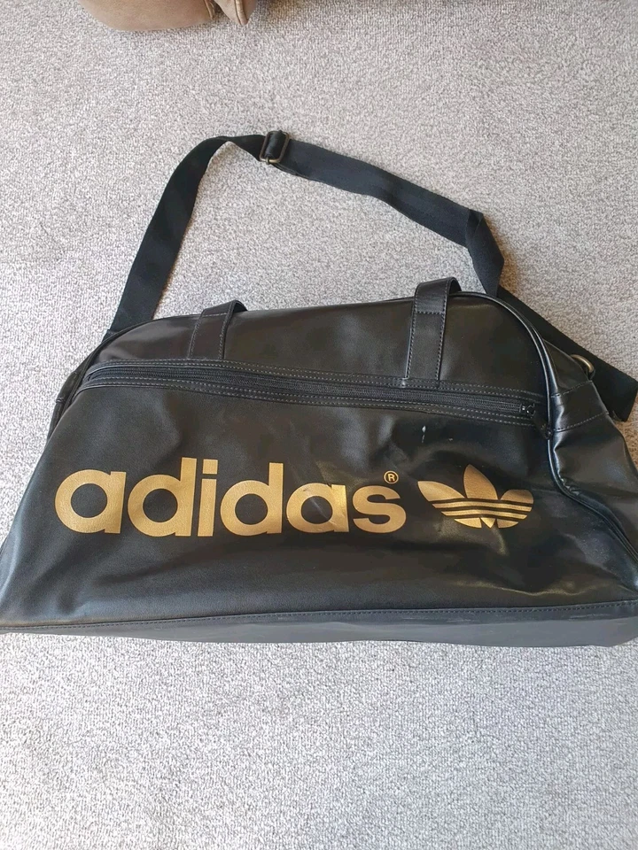 Vintage Adidas Originals Messenger Flight Shoulder Bag Black Retro Rare - Image 1 of 4