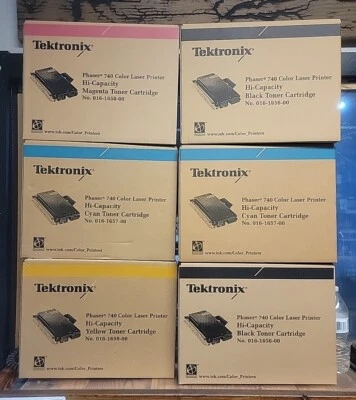 Tektronix Phaser 740 Hi-Capacity Black/ColorToner Cartridge 1656-1657-1658-1659 - Image 1 of 4