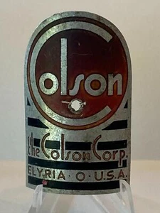 Colson Corp. tombstone bicycle Head Badge emblem - Picture 1 of 2