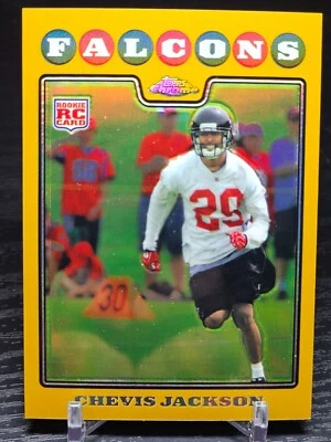 2008 Topps Chrome Chevis Jackson Gold Refractor Rookie RC /199 Atlanta Falcons - Image 1 of 2