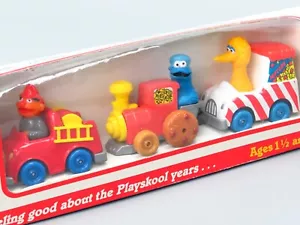 Vintage Sesamstraße Mini Muppet Autokolonne Druckguss Autos Vogel Ernie Playskool - Bild 1 von 12
