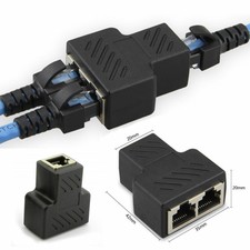 New listing
1 to 2 Lan ethernet Network Cable Rj45 Splitter Extender Plug Adapter Connector