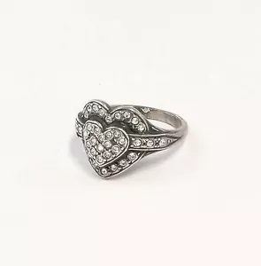 Anello in argento 925 9901407 con pietre Swarovski misura 52 cuore - Foto 1 di 3