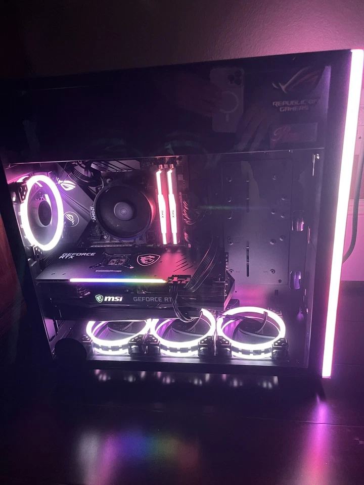 DESKTOP GAMING PC COMPUTER CUSTOMIZED NEW AMD Ryzen 7 32Gb RAM MSI RTX 3070Ti - Image 1 of 4