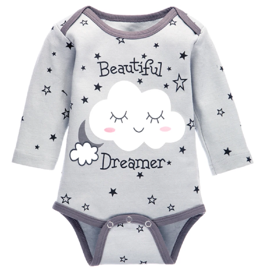 Ganz E8 Baby Girl 0-6 mo Long Sleeve Diaper Shirt One Piece - Beautiful Dreamer - Image 1 of 1