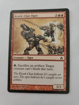 MTG Magic The Gathering Card Krark-Clan Ogre Creature Ogre Red Fifth Dawn 2004 - Image 1 of 2