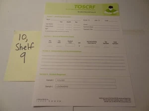 Pro-Ed TOSCRF Student Record Form B - Foto 1 di 2