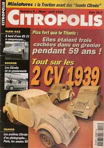 CITROPOLIS 8 CITROEN 2CV 1939 GENDARMERIE DS 21 COMPRESSEUR CITROEN BX 16S - Imagen 1 de 1