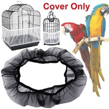 Bird Cage Seed Catcher Nylon Mesh Guard Skirt Net Pet Cover Cleaning Shell Cover