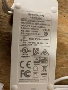 Universal Power Supply 24V Cord Smartphone Photo Printer Model:A653-2402500D - Picture 1 of 4
