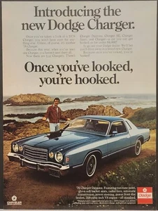 1976 Dodge Charger Daytona 2D Auto Automobile Print Ad Tom Selleck - Bild 1 von 1