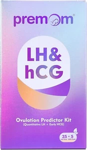Premom 25 LH Ovulation + 5 HCG Schwangerschaftstest Kit - Fruchtbarkeitstracker - Bild 1 von 8