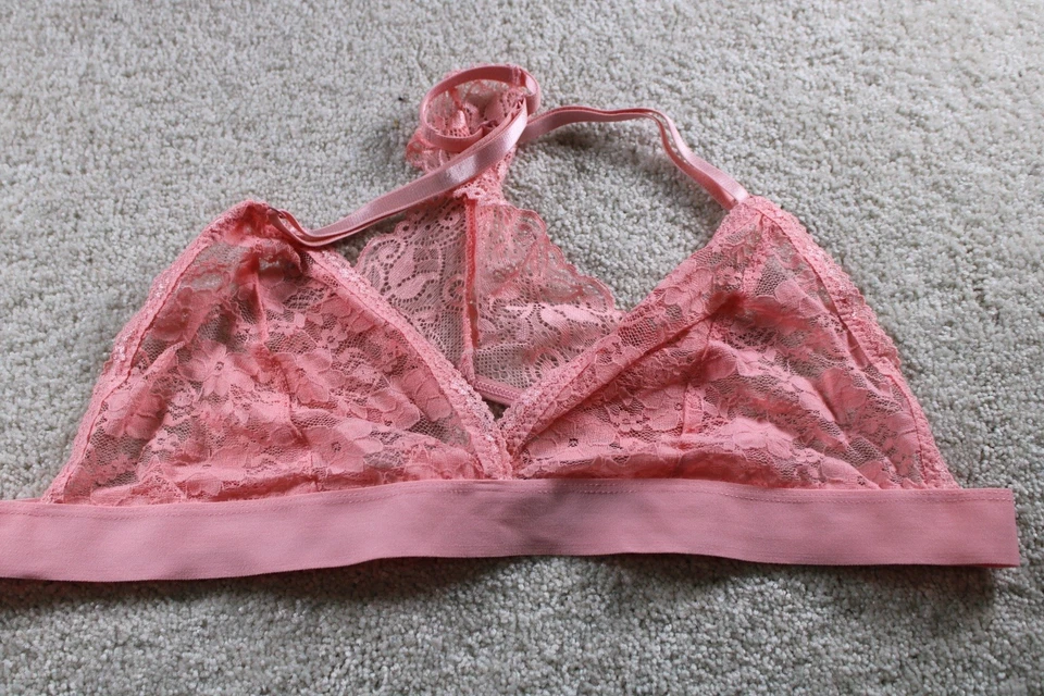 XOXO Women's Pink Lace Bralette XL Soft Adjustable Strap - Image 1 of 4