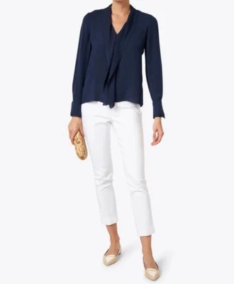 Peace of Cloth White Cropped Pants | Size 4| Excellent Condition | Quiet Luxury - Image 1 of 4