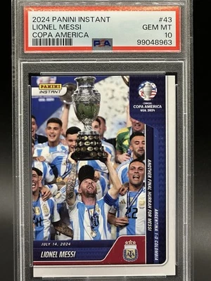 🔥2024 Panini Instant Copa America — LIONEL MESSI NO43 1 из 12674 PSA 10!!🔥 - Изображение 1 из 2