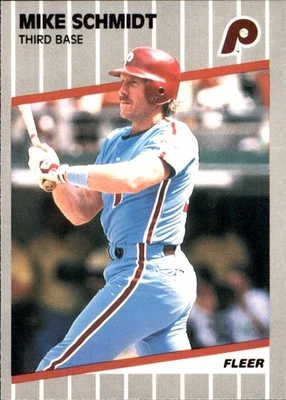 Mike Schmidt 1989 Fleer #582 Philadelphia Phillies ENVÍO GRATUITO AutographDen Foto 1 de 2