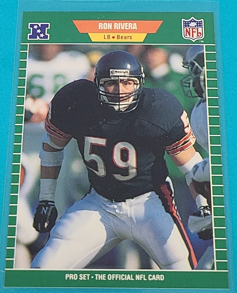 1989 Pro Set    #48 Ron Rivera Chicago Bears Football Card K5 - Image 1 of 2
