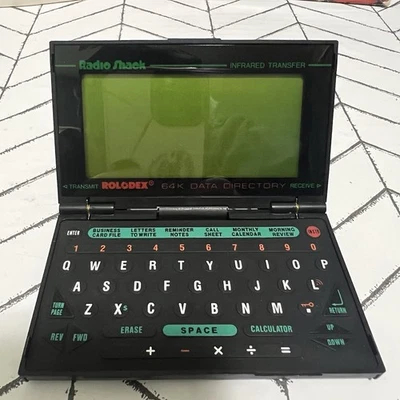Directorio de datos de bolsillo Radio Shack Rolodex 64K de colección SIN PROBAR en caja Foto 1 de 4