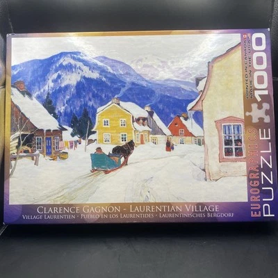 C. Gagnon Winter Morning In Baie-St-Paul Eurographics 1000 Piece Puzzle Fine Art - Image 1 of 4