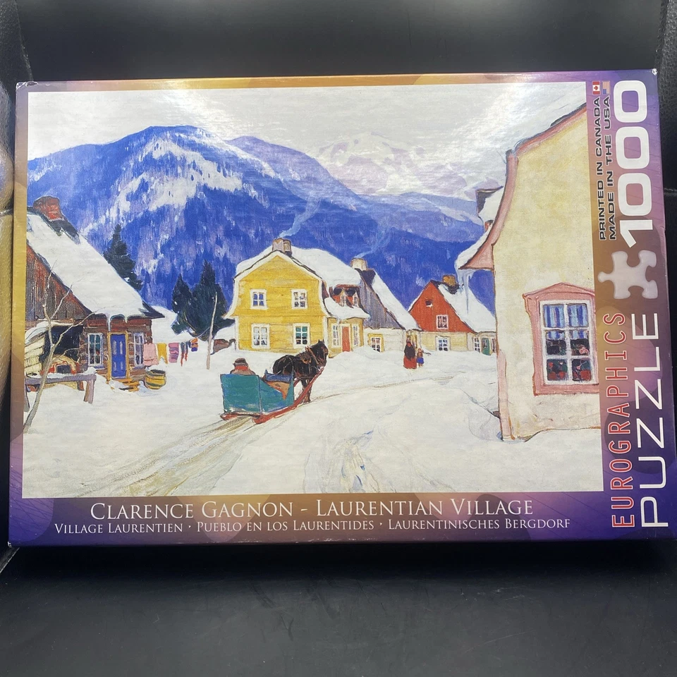 C. Gagnon Winter Morning In Baie-St-Paul Eurographics 1000 Piece Puzzle Fine Art - Image 1 of 4