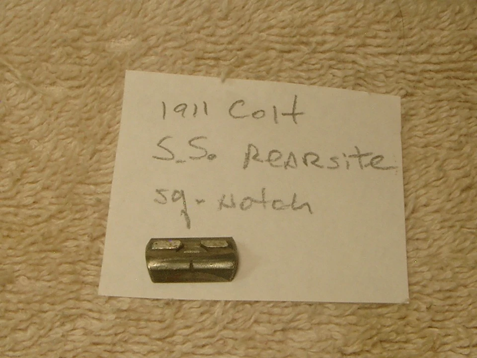 1911 Colt Rear Site Square Notch Round Shoulders In the White - Image 1 of 1