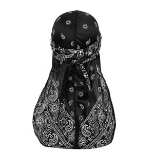Assorted Paisley Bandana Doo rag Cap Headwraps Men's Women's Silk Durag with ... - Picture 1 of 1